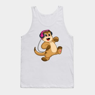 Meerkat Headphone Music Tank Top